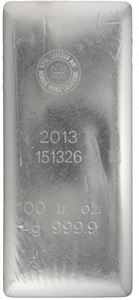 Picture of 100 oz RCM Silver Bar