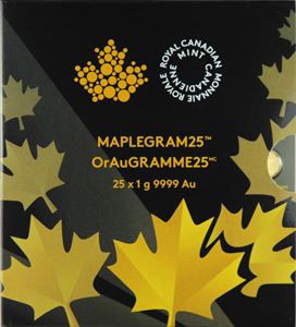 Picture of 25 Gram Gold MapleGram